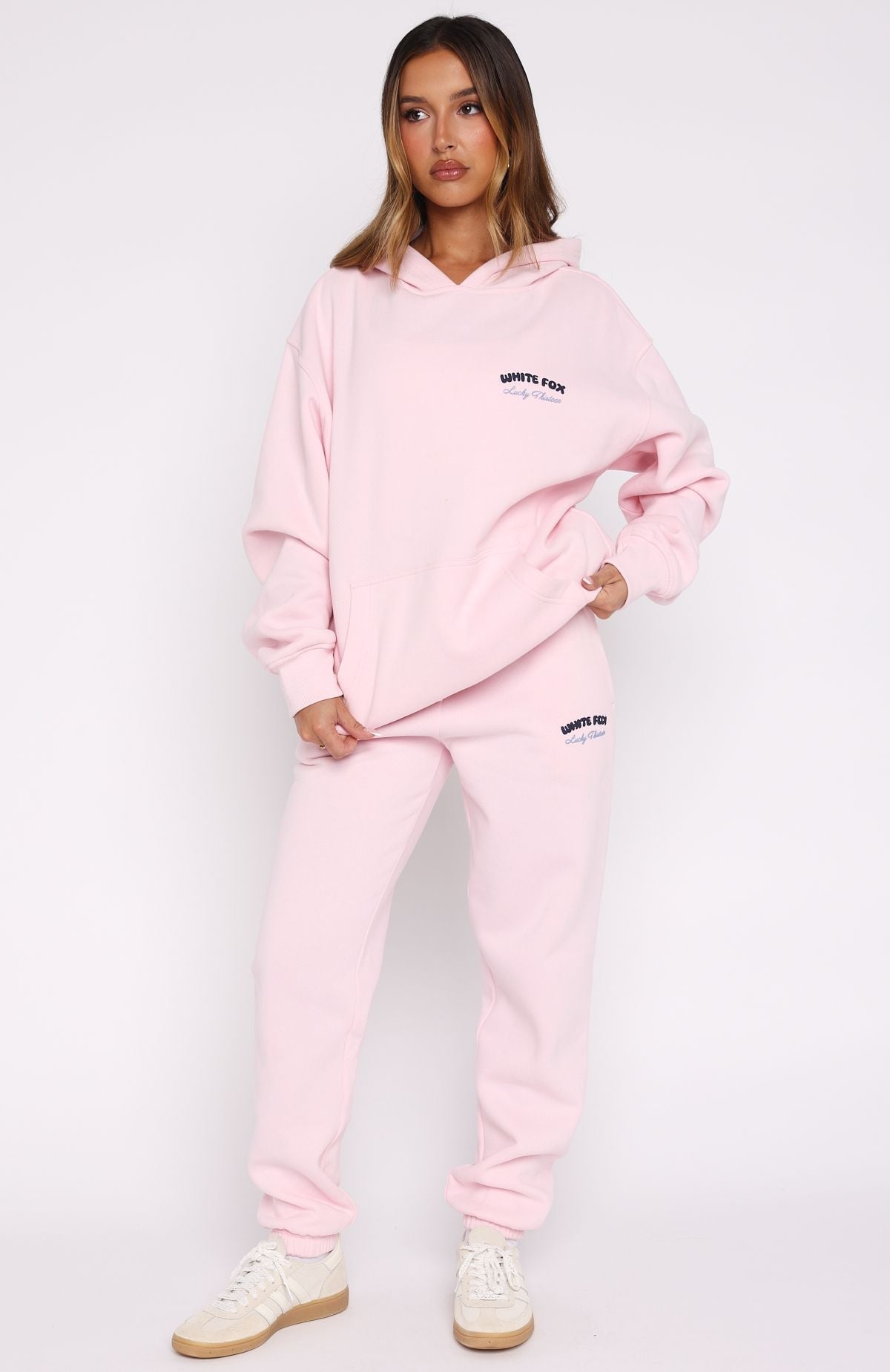 White Fox Lucky Thirteen Cheyenne Sweatpants Soft Pink