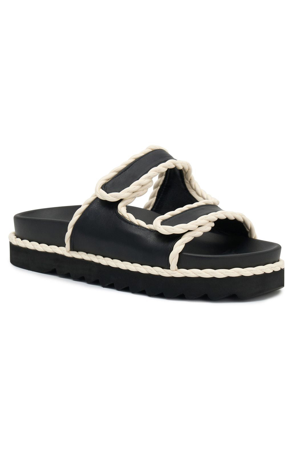 White Fox Joe Sandals Black/Cream