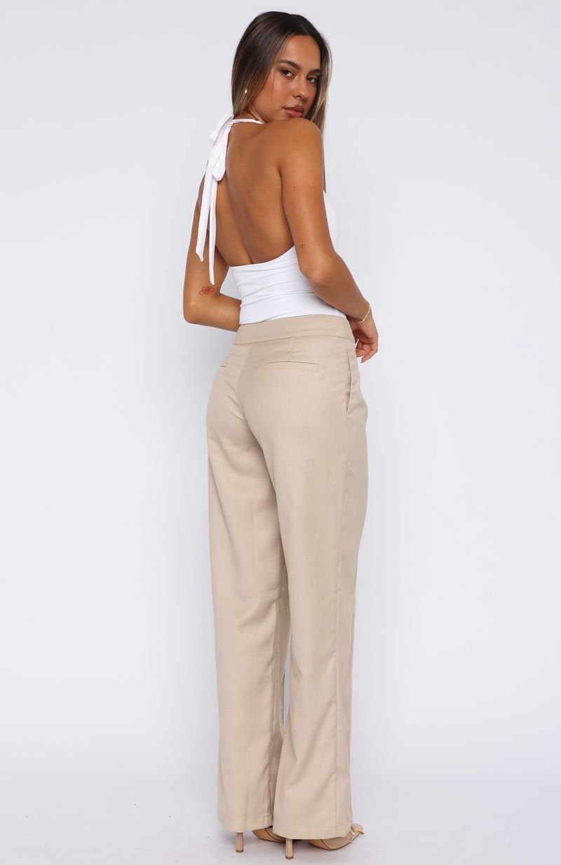 White Fox Keep It Cool Pants Beige