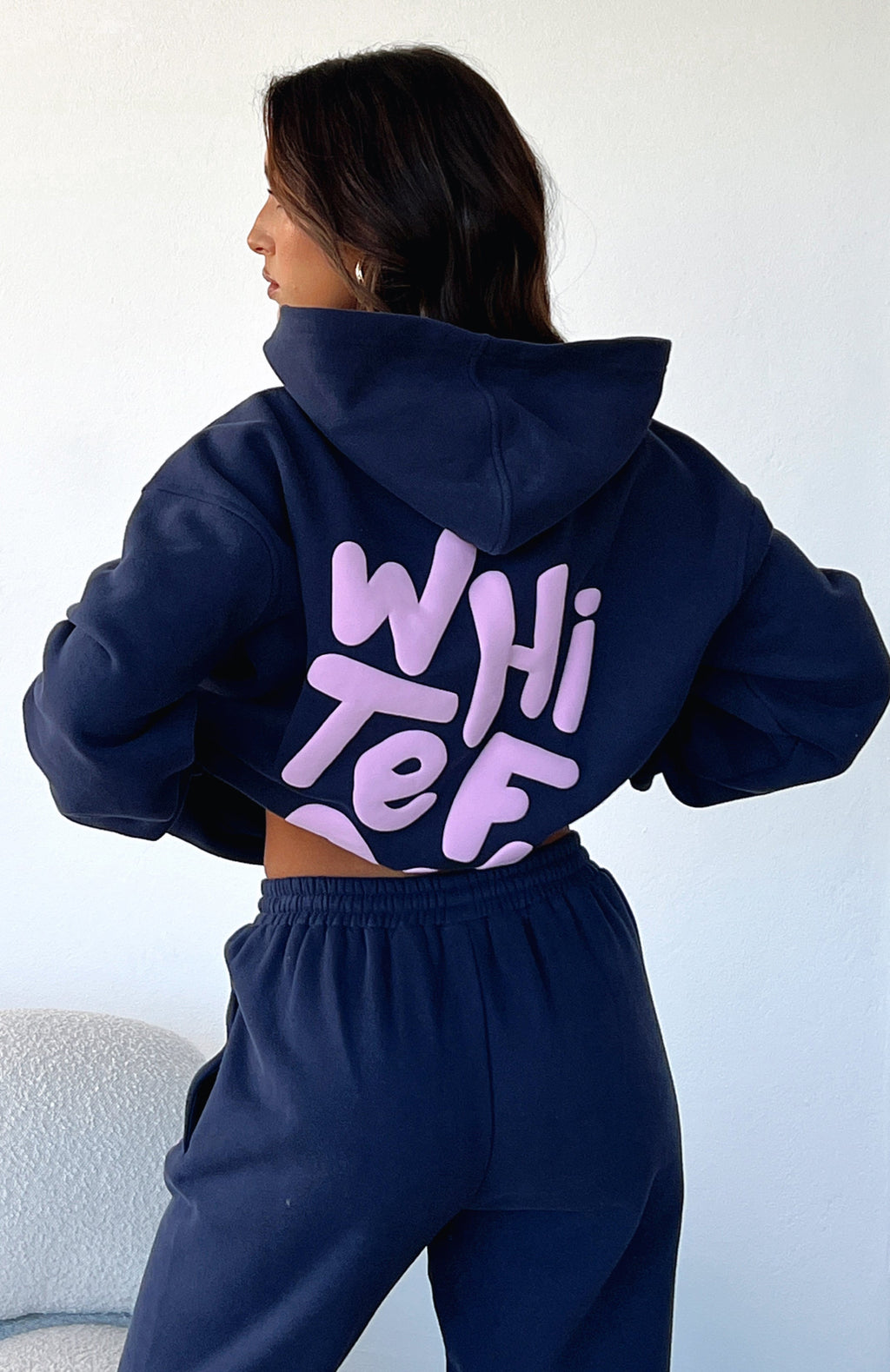 White Fox The New Standard Oversized Hoodie Navy