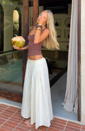 White Fox Lost In Your Love Maxi Skirt Cream