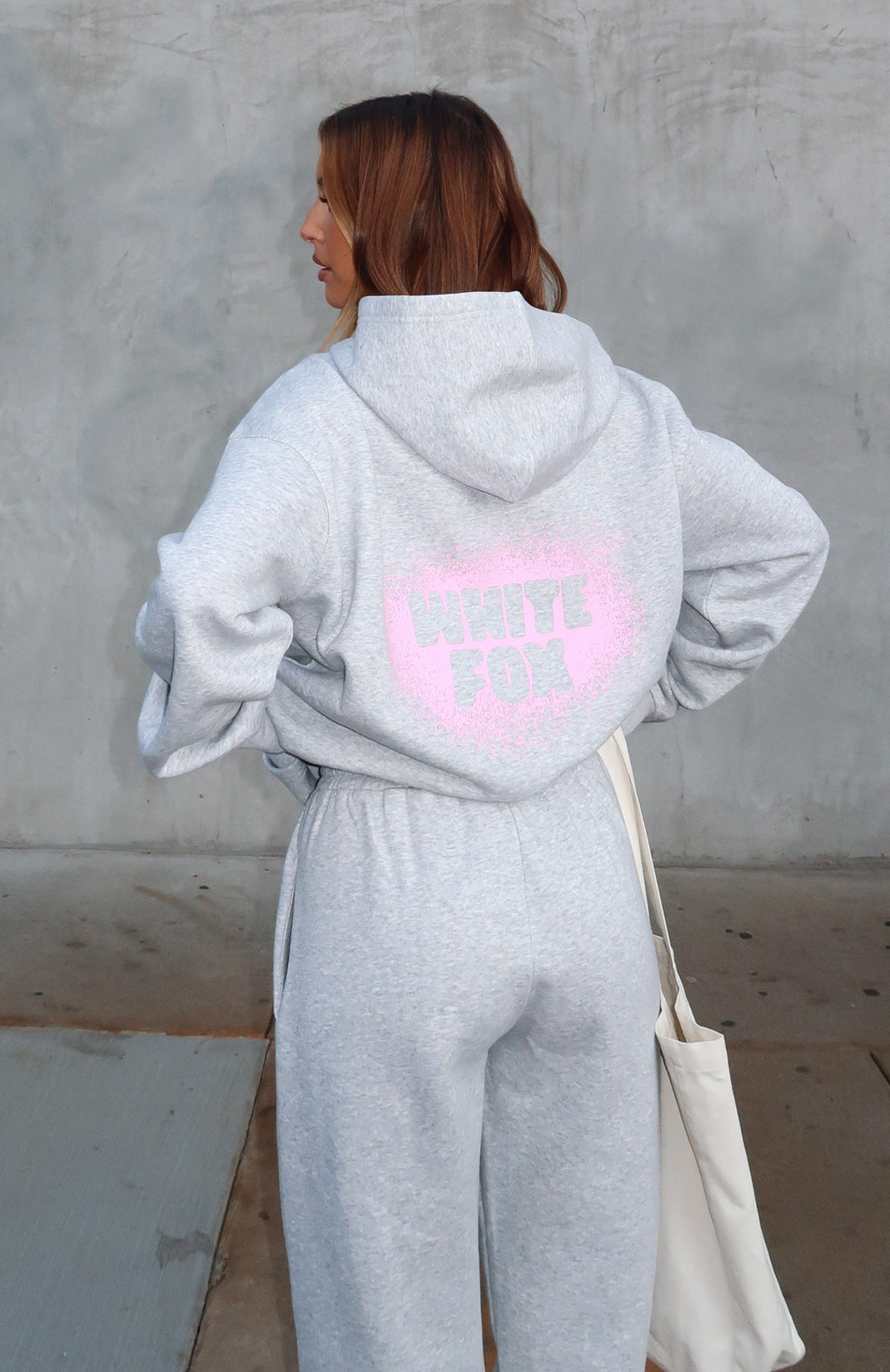 White Fox 11th Street Keeping It Real Oversized Hoodie Jelly Bean
