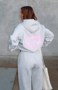 White Fox 11th Street Keeping It Real Oversized Hoodie Jelly Bean