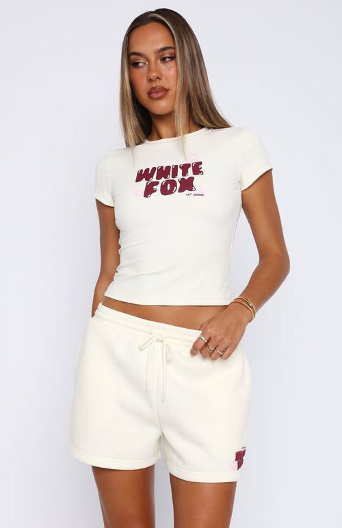 White Fox 11th Street Sweet Kisses Lounge Shorts Cake Batter