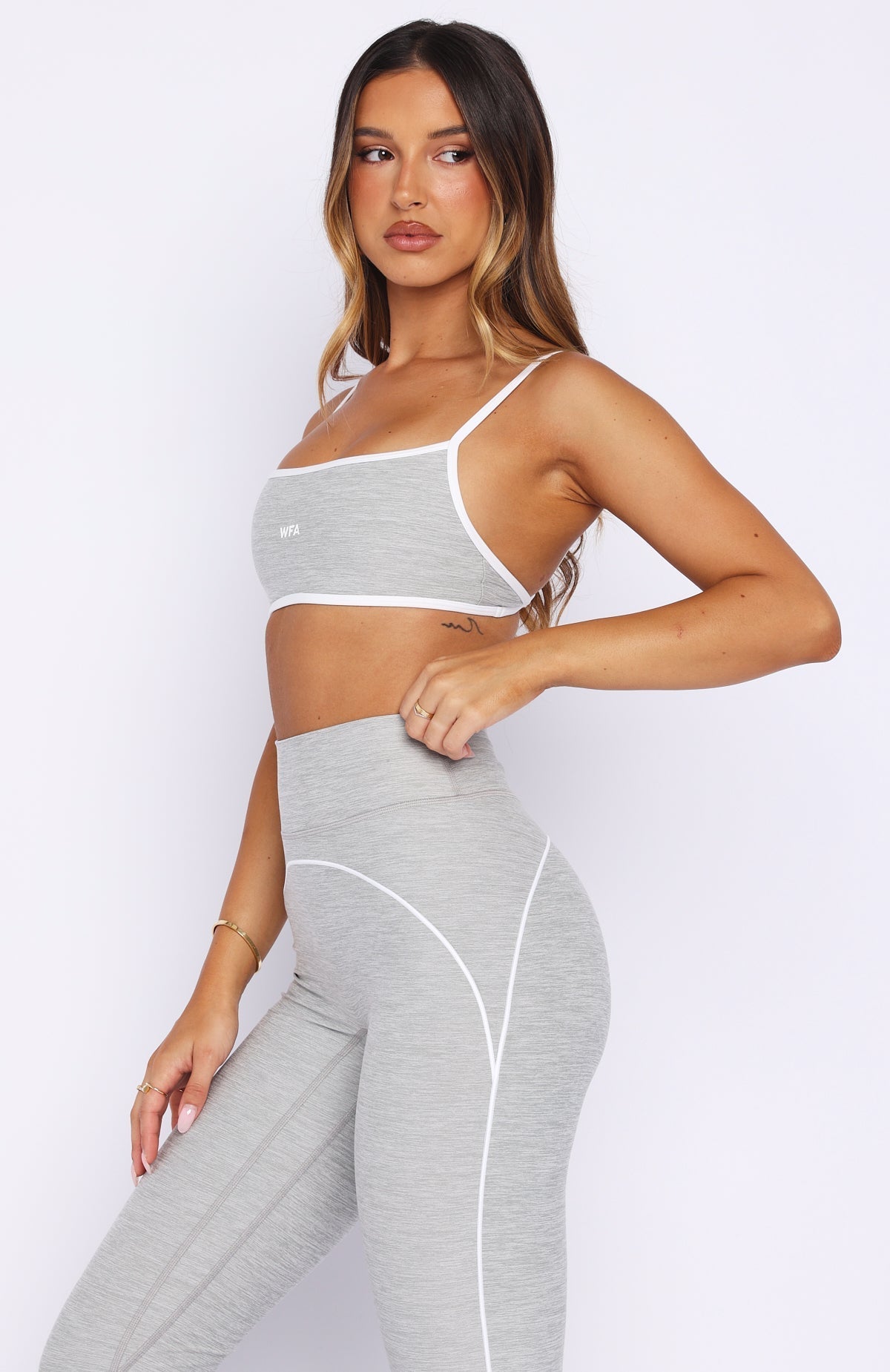 White Fox Tenacity Sports Bra Grey Marle