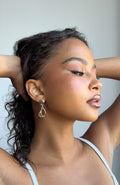 White Fox Dunja Earrings Gold