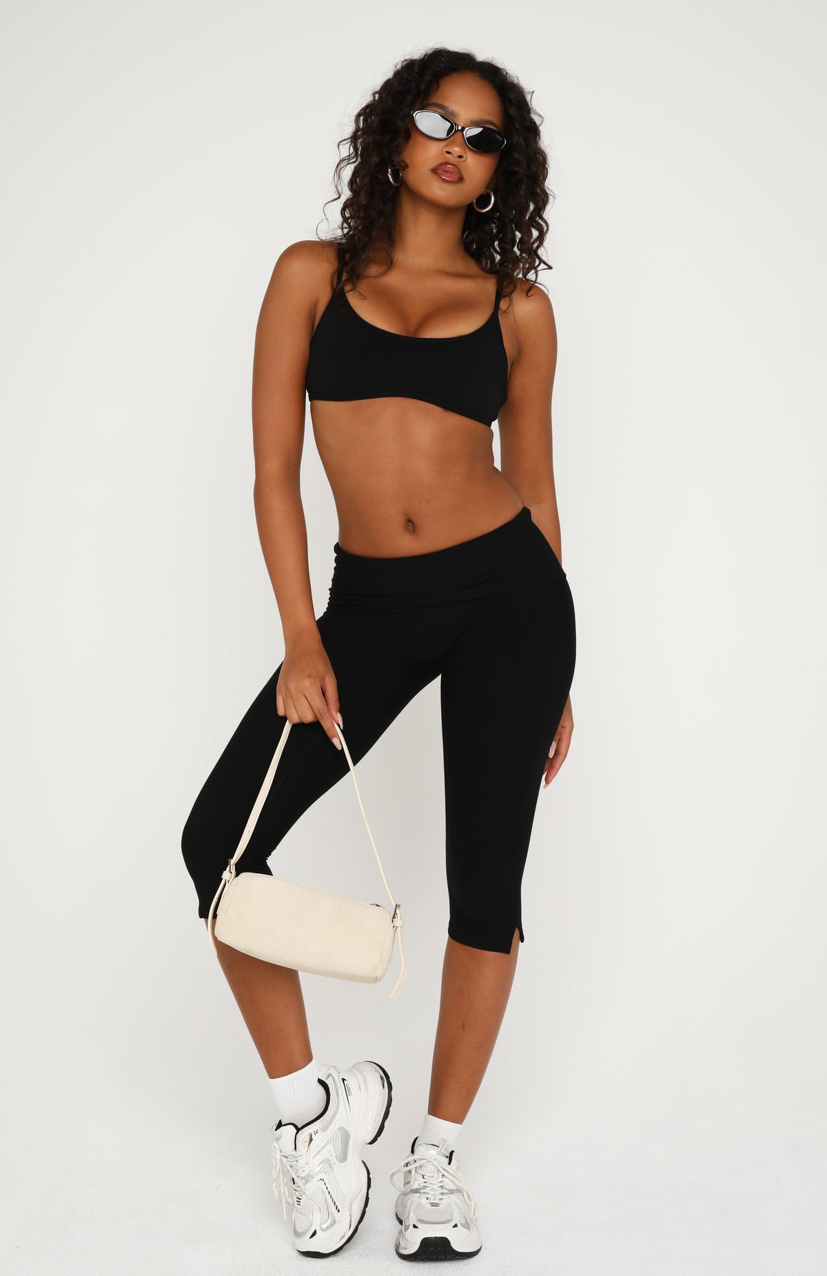 White Fox Turbo Foldover Capri Black