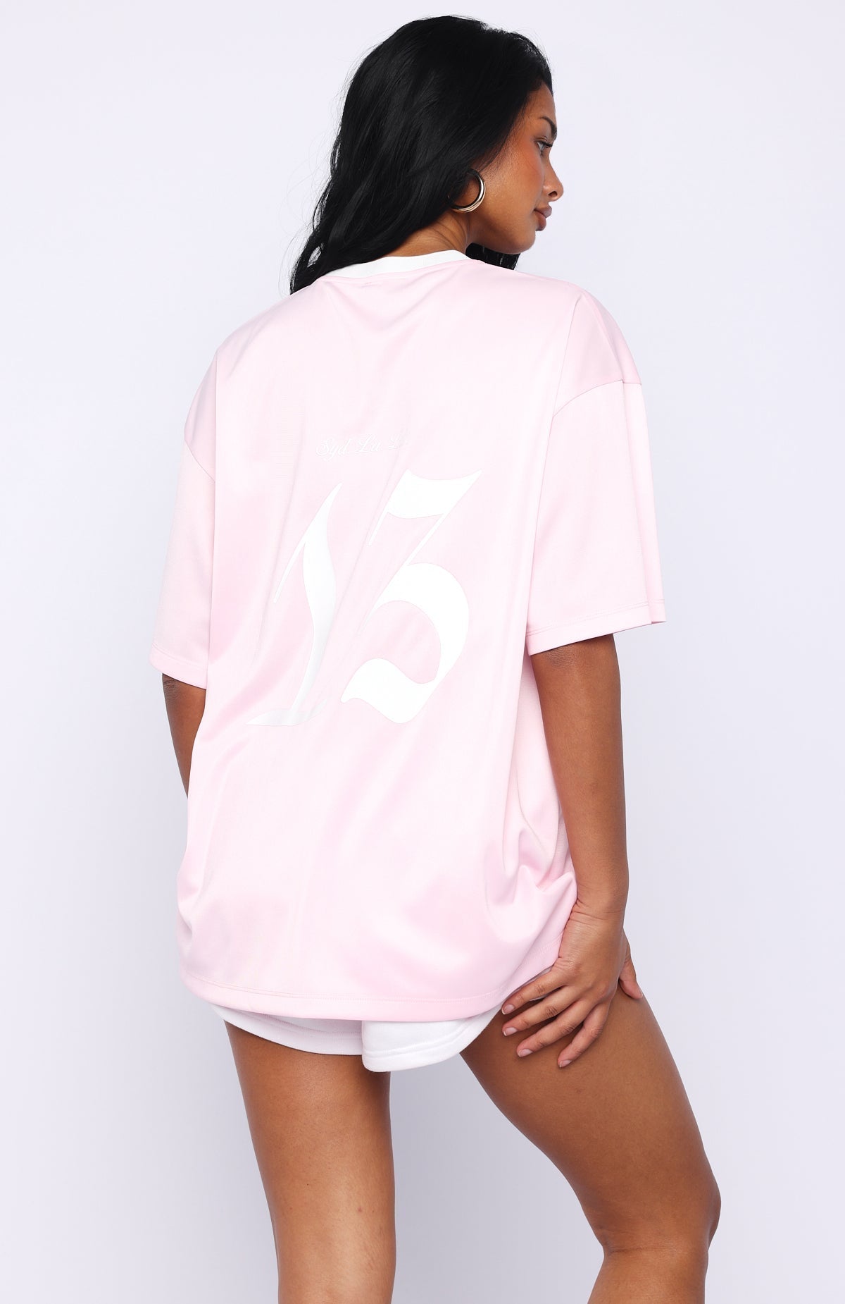 White Fox Came To Slay Oversized Jersey Pink