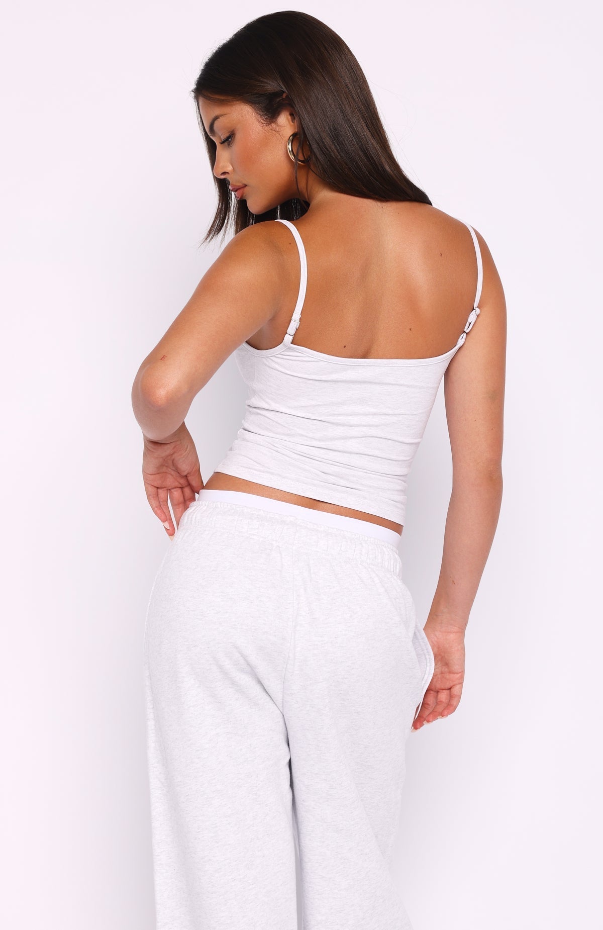 White Fox Off The Field Singlet Top Grey