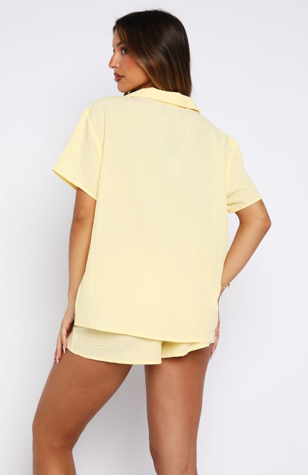 White Fox Cosy Dreams Pyjama Set Lemon