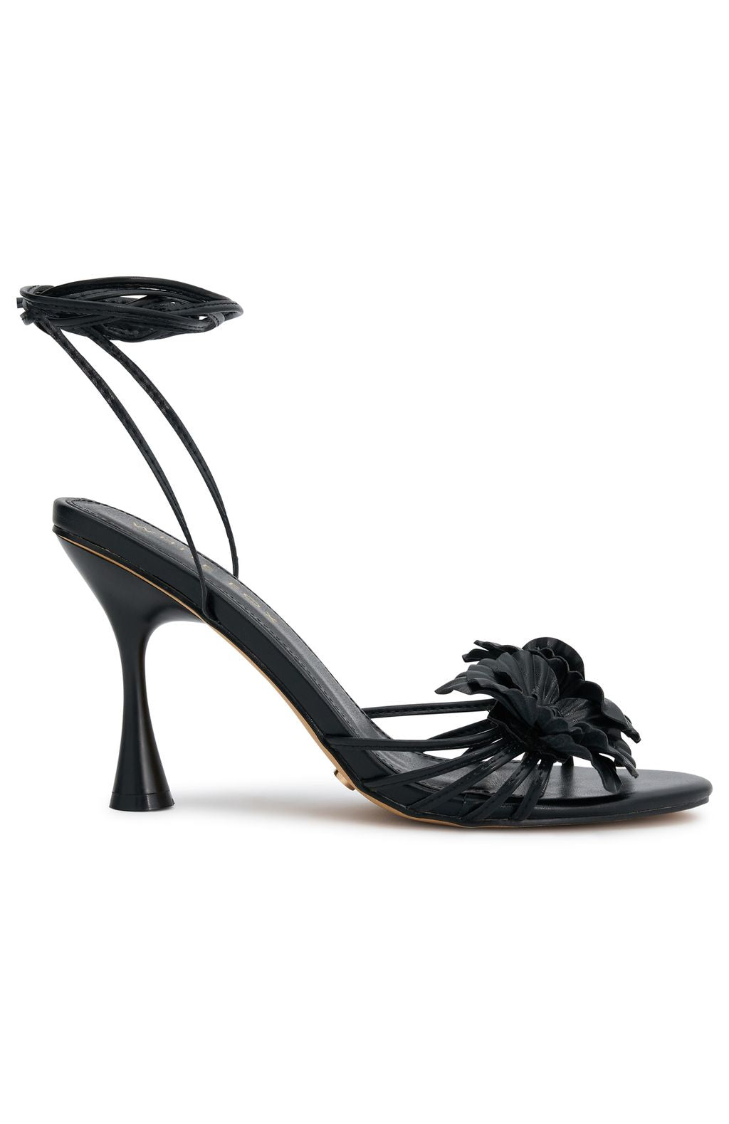 White Fox Tempest Wrap Heels Black