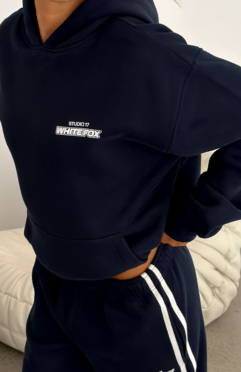 White Fox Studio 17 Spencer Oversized Hoodie Navy