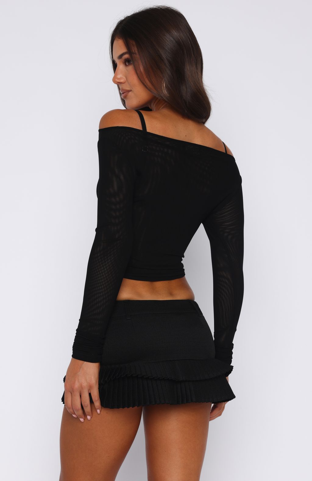 White Fox Ignoring Me Mini Skort Black