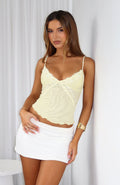 White Fox Sweet Sensation Cami Top Lemon