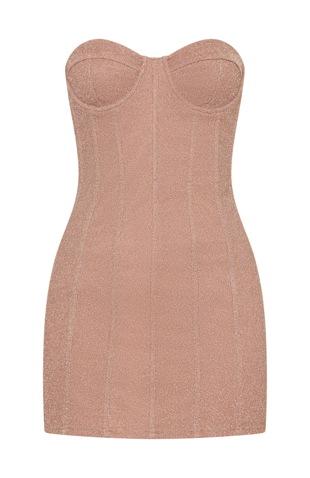 White Fox Walk Of Fame Strapless Mini Dress Champagne