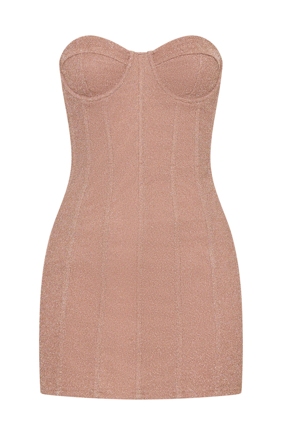 White Fox Walk Of Fame Strapless Mini Dress Champagne