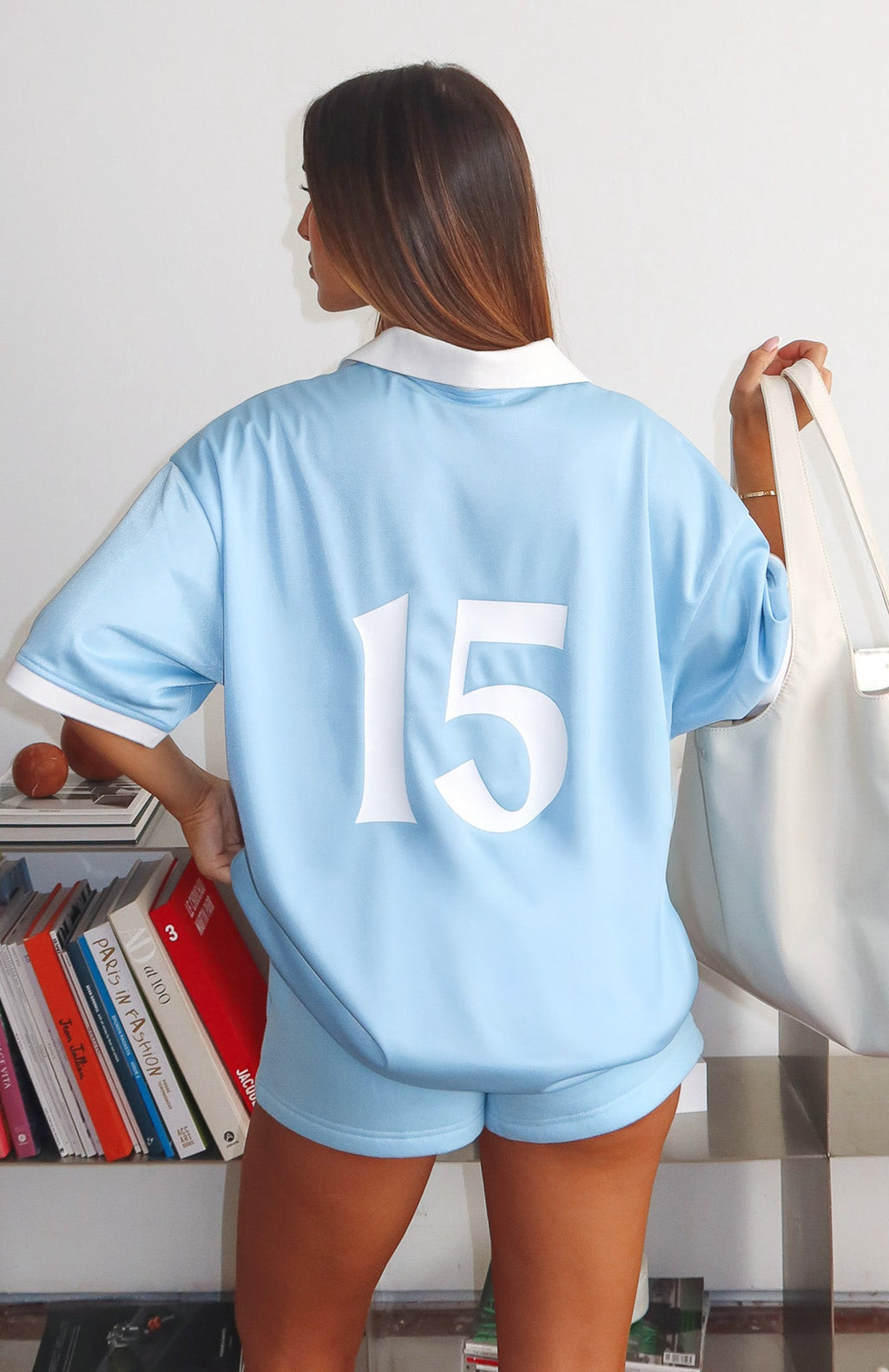 White Fox Release 15 Janie Oversized Jersey Blue