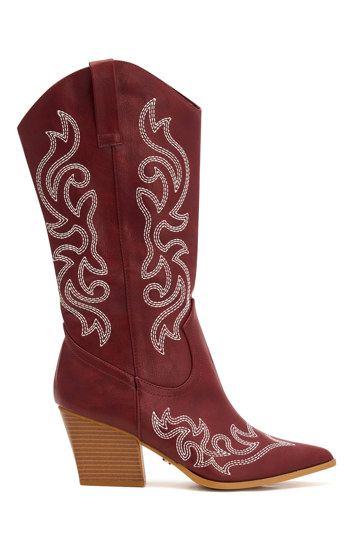 White Fox Alice Cowboy Boots Burgundy