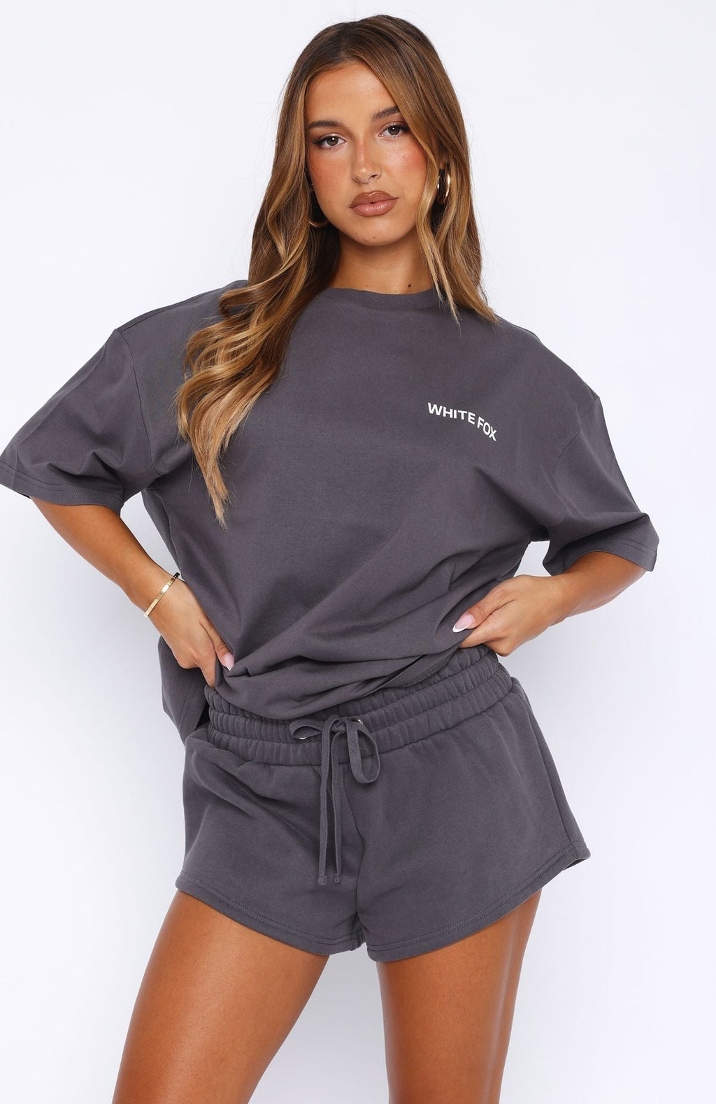 White Fox Core Classic Oversized Tee Volcanic
