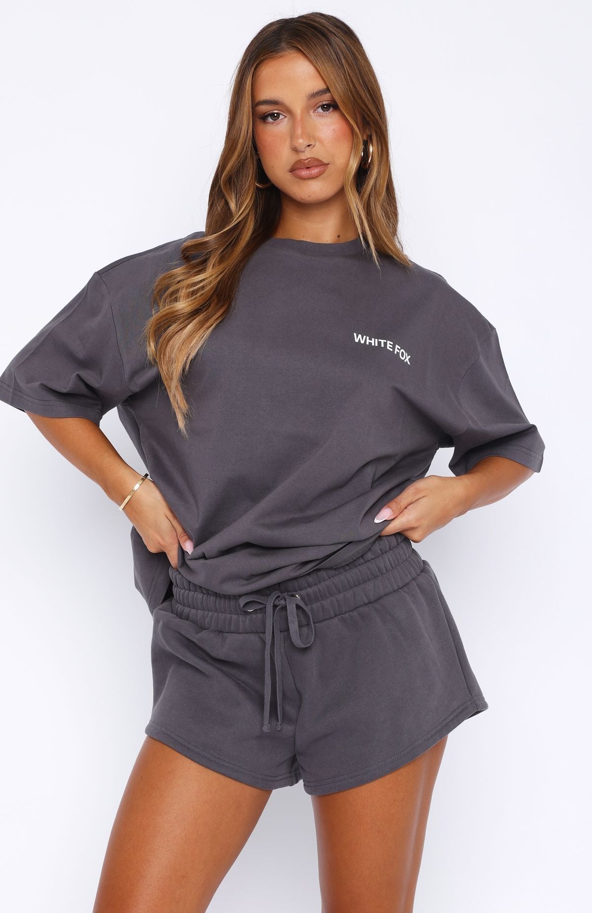White Fox Core Classic Oversized Tee Volcanic