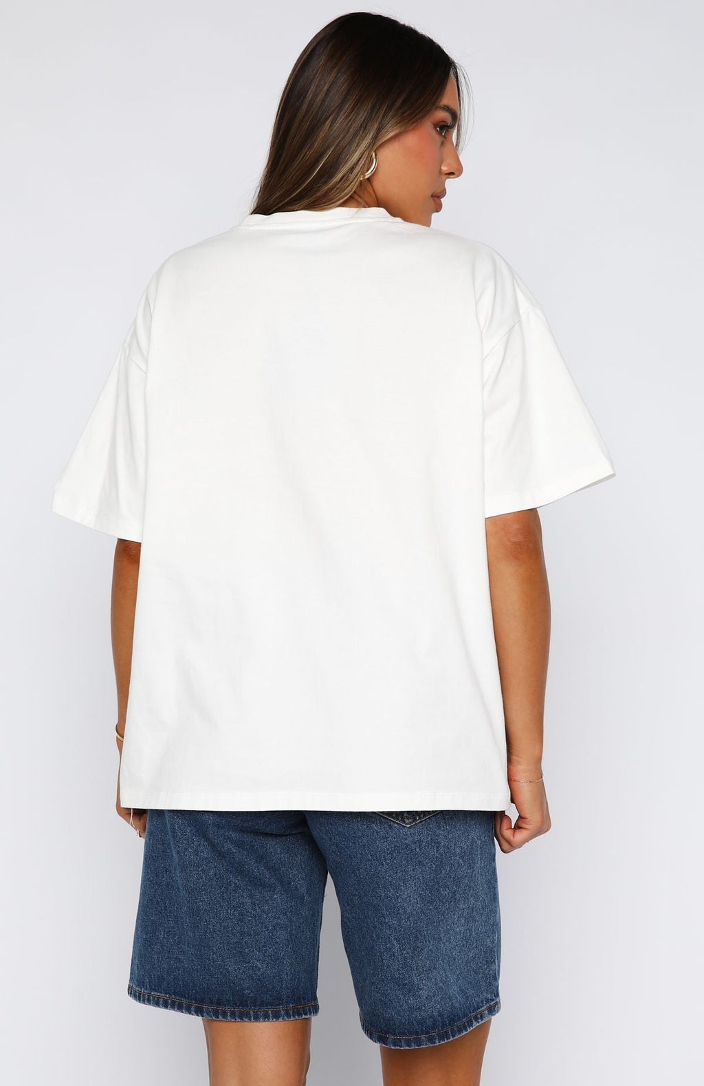 White Fox Got That Glow Oversized Tee White