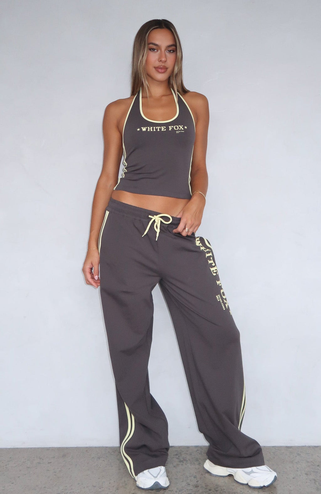 White Fox Star Of The Night Track Pants Charcoal