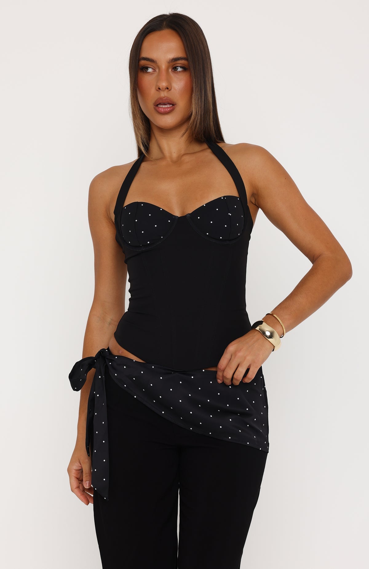 White Fox Night Kiss Bustier Black