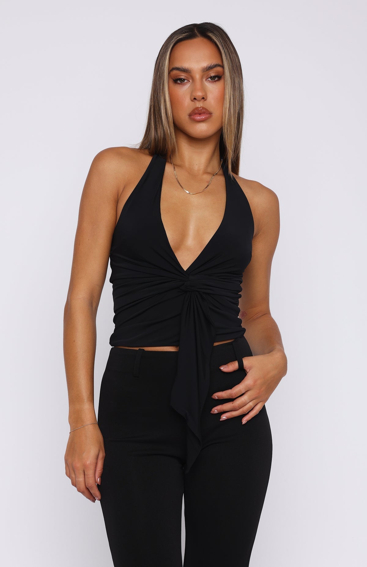 White Fox Thoughts Of You Top Black