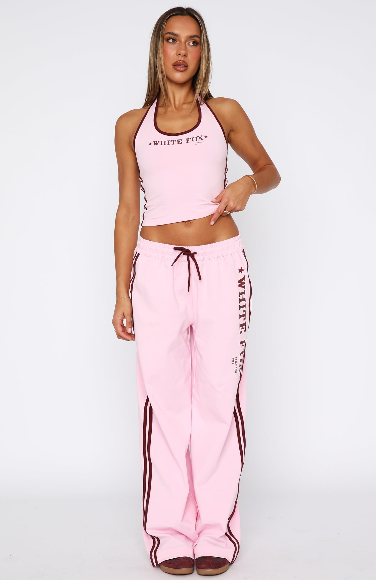 White Fox Star Of The Night Halter Top Pink