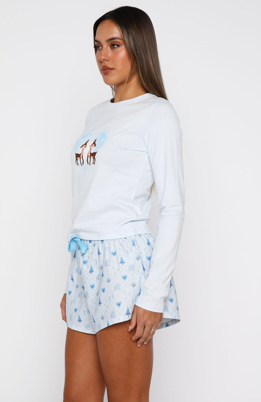 White Fox Baby It's Cold Outside Pyjama Shorts Morning Frost