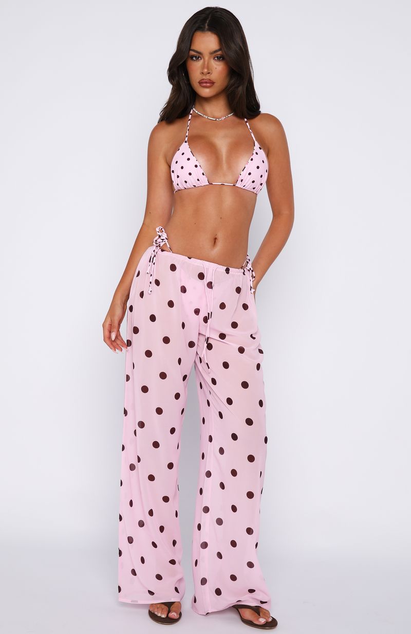 White Fox Croatian Coast Pants Pink Polka Dot