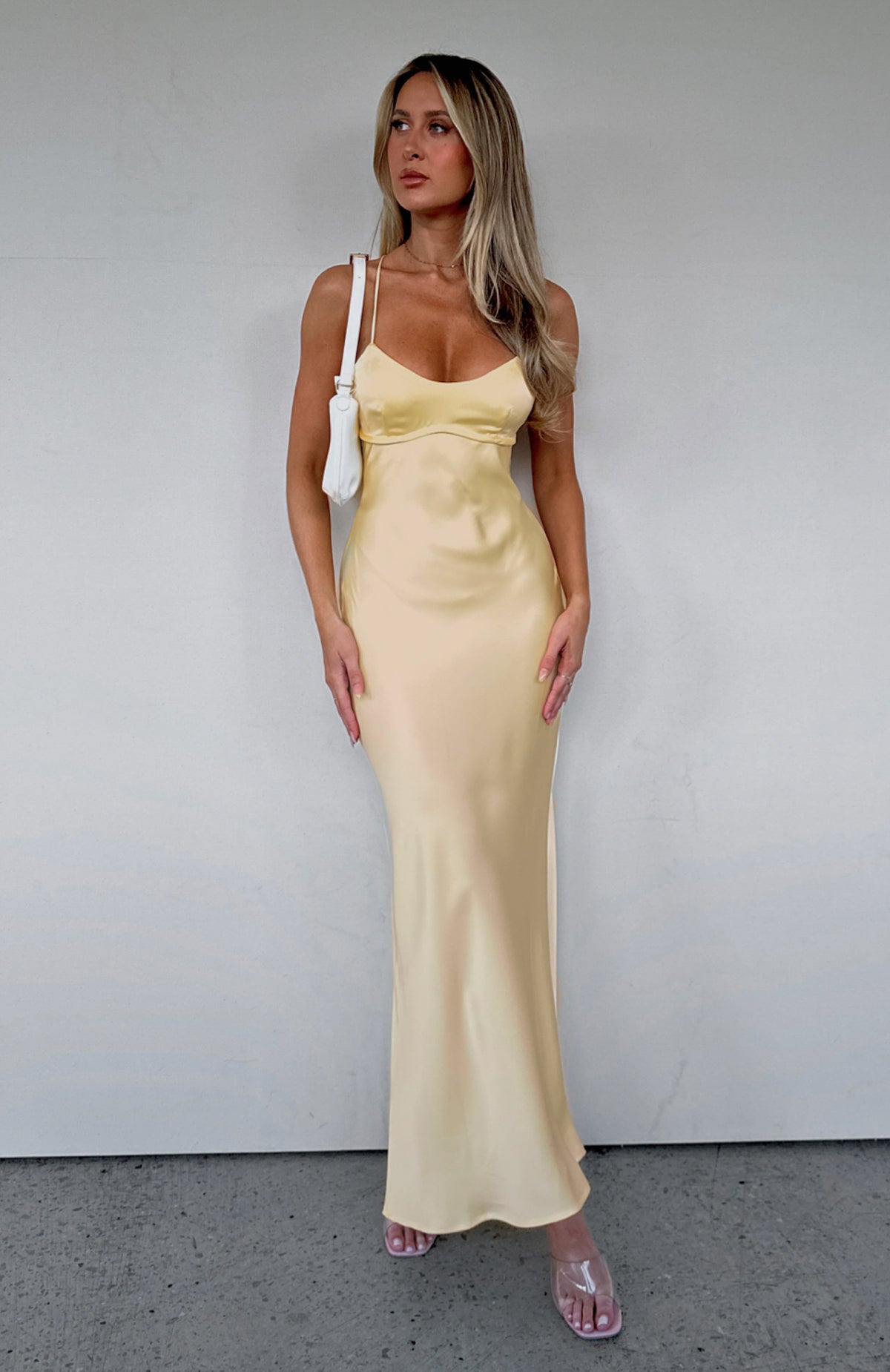 White Fox It's Not The Same Maxi Dress Lemon