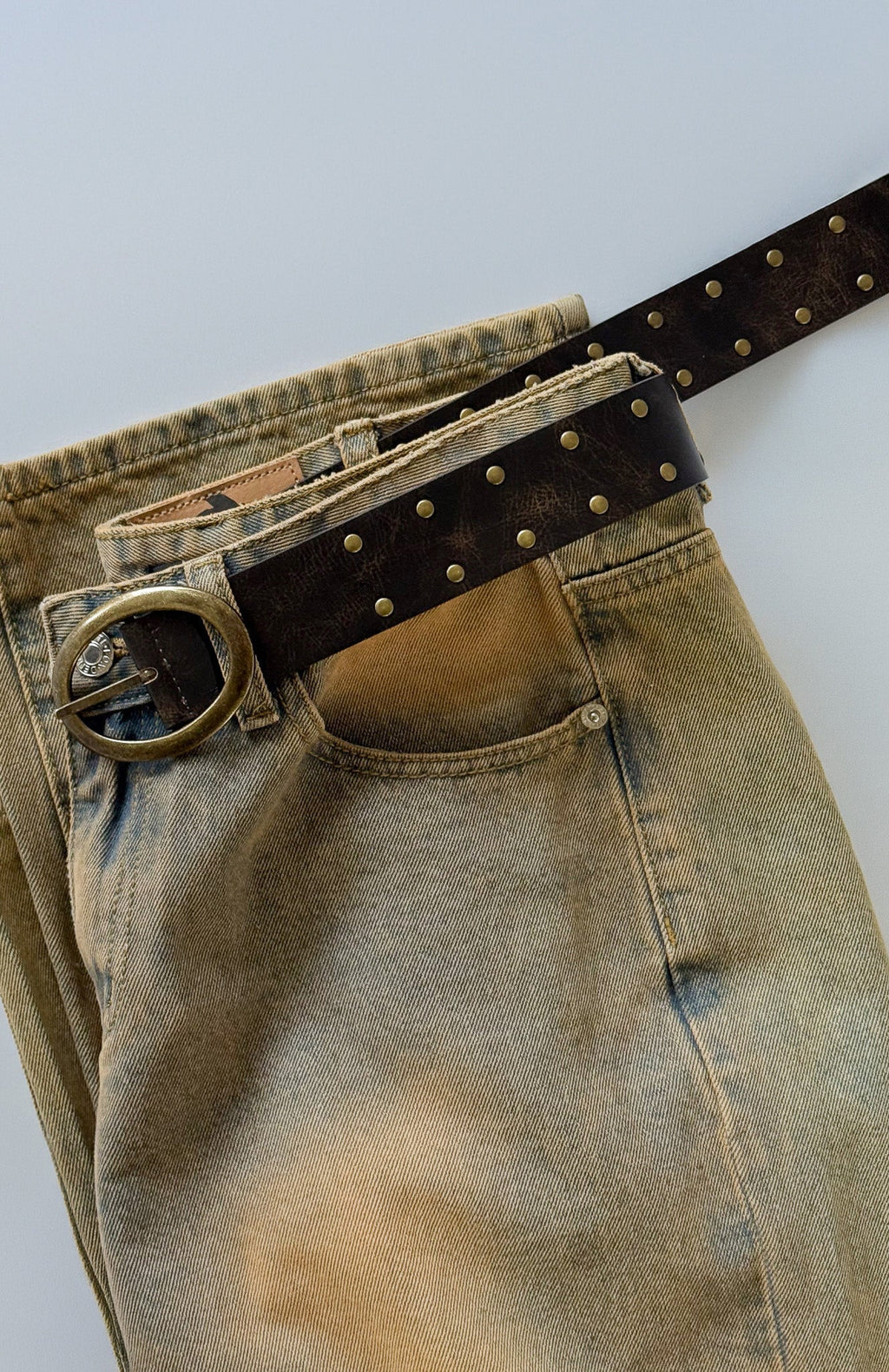 White Fox Gelina Belt Vintage Gold/Black