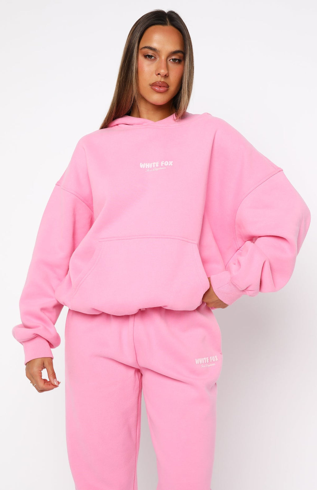 White Fox Daydreamers Nadia Oversized Hoodie Bubblegum