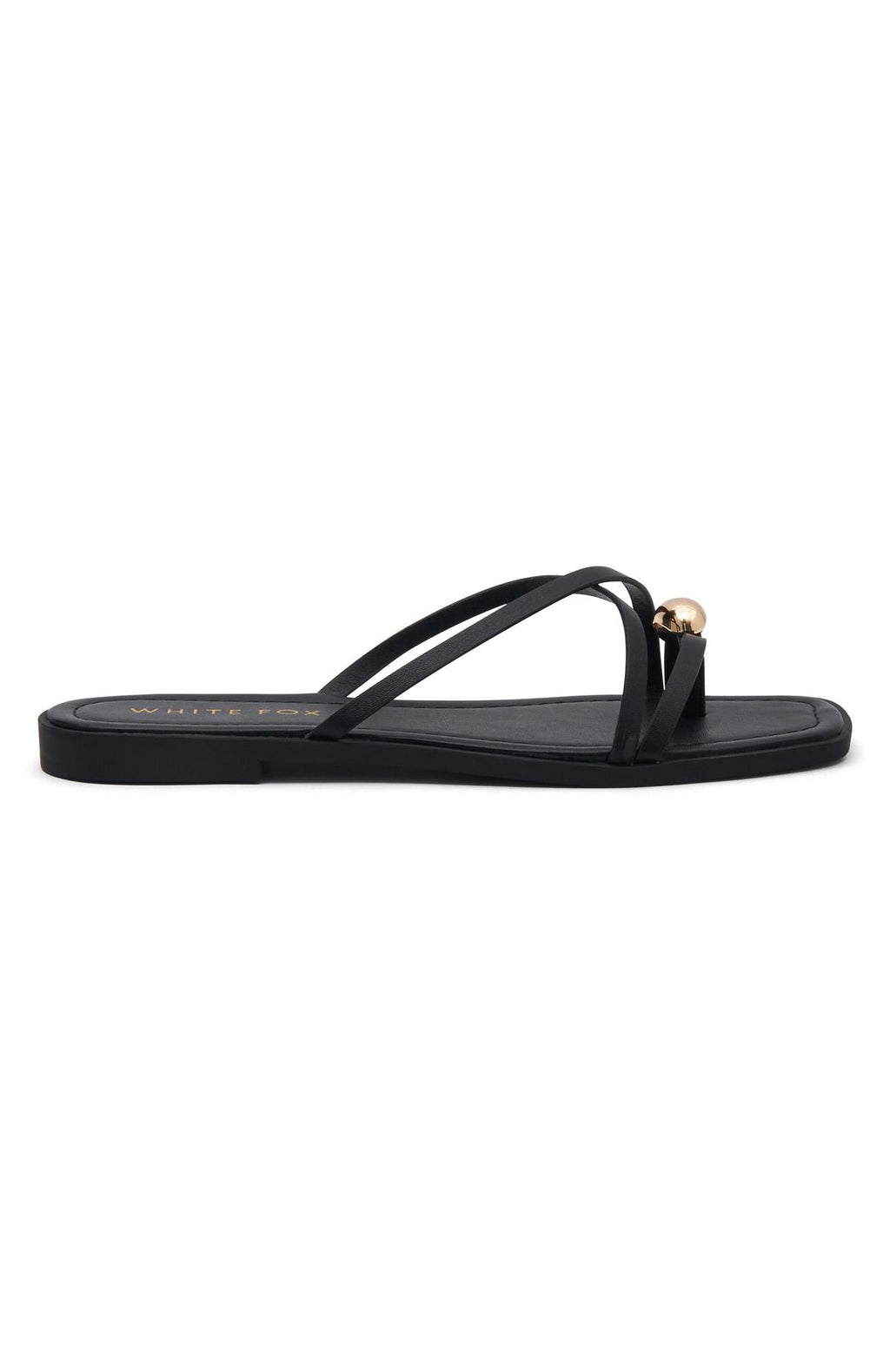 White Fox Jasper Sandals Black