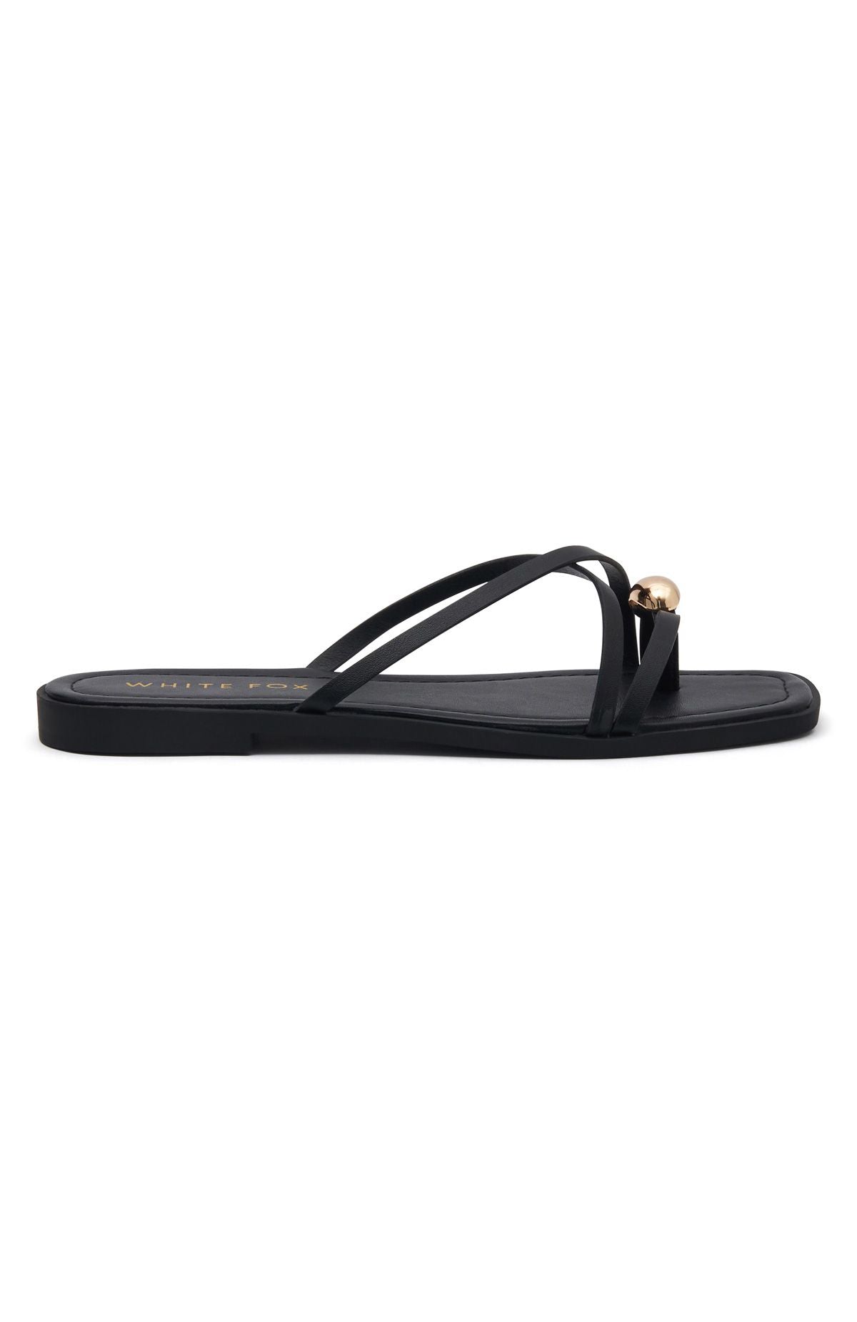 White Fox Jasper Sandals Black