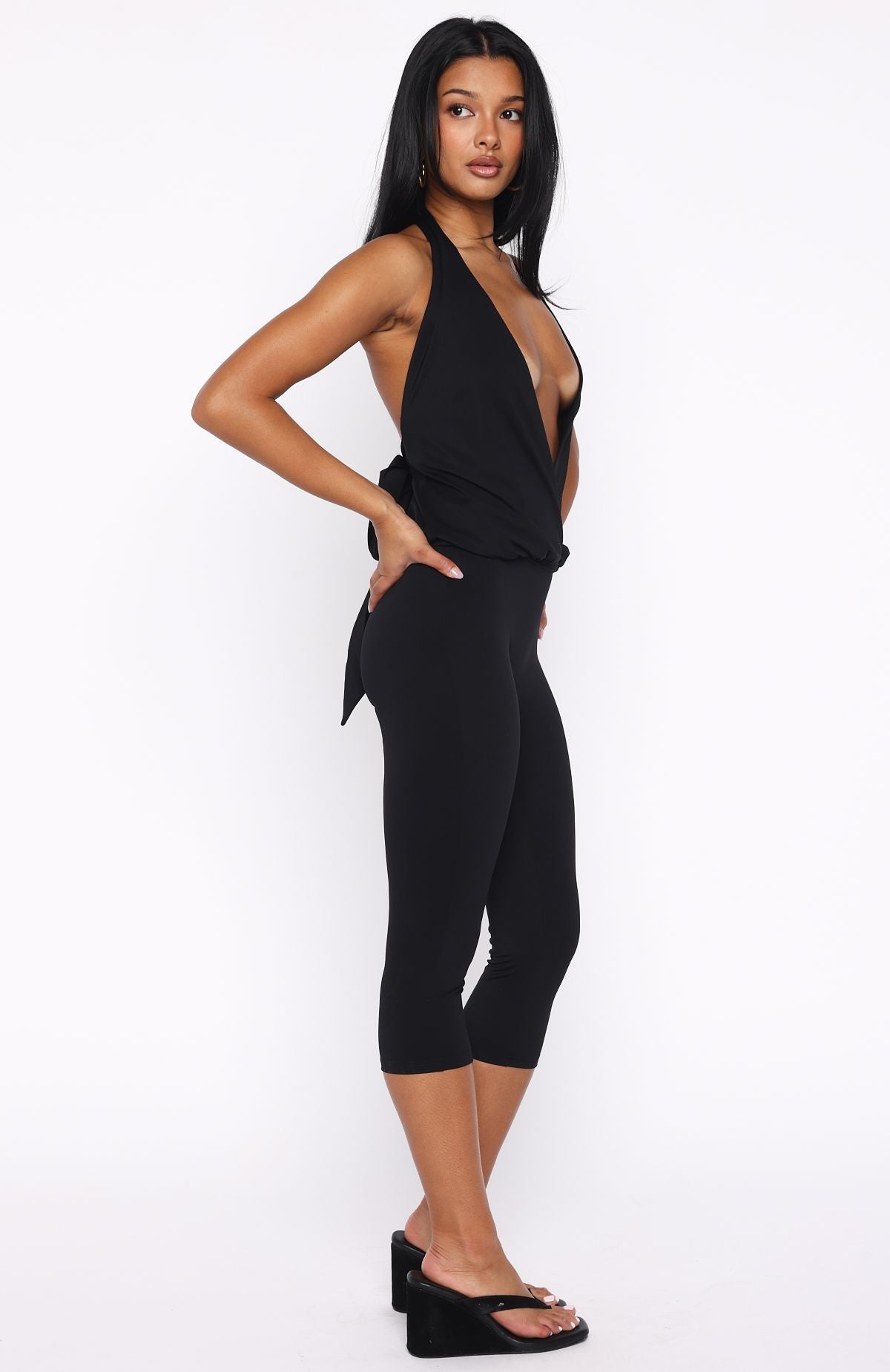 White Fox Flawlessly Lost Jumpsuit Black