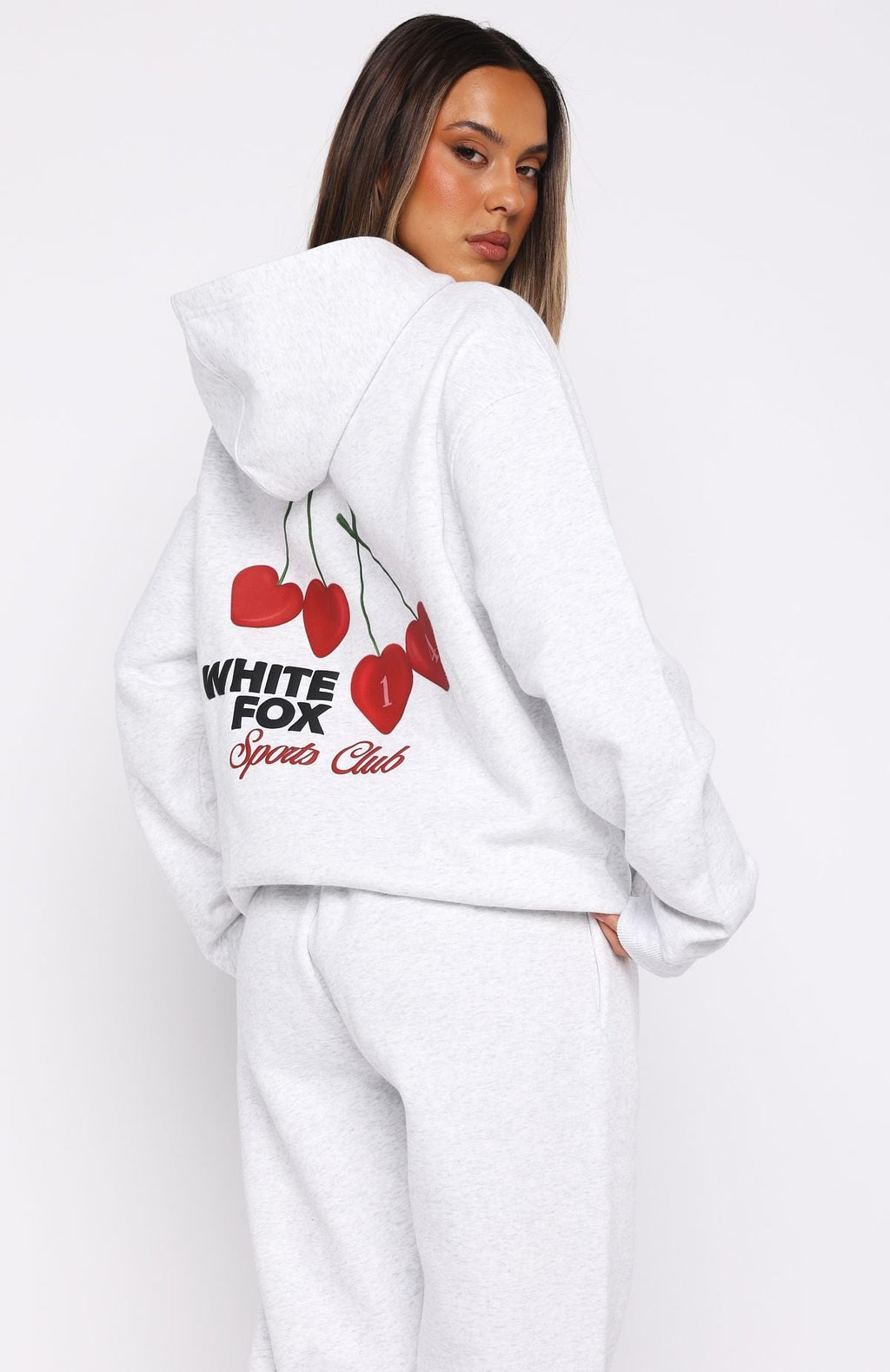 White Fox Club 14 Izzy Oversized Hoodie Grey Marle