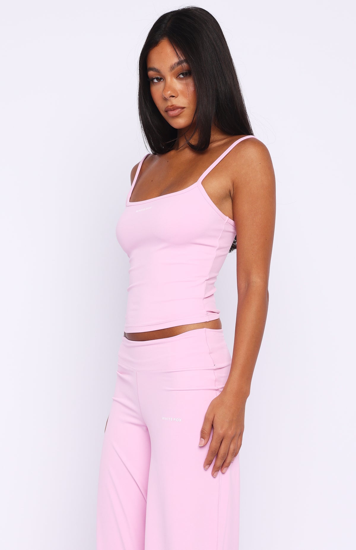 White Fox Core Strengths Tank Top Baby Pink