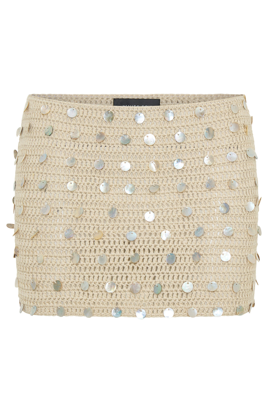 White Fox My Nirvana Crochet Mini Skirt Shell