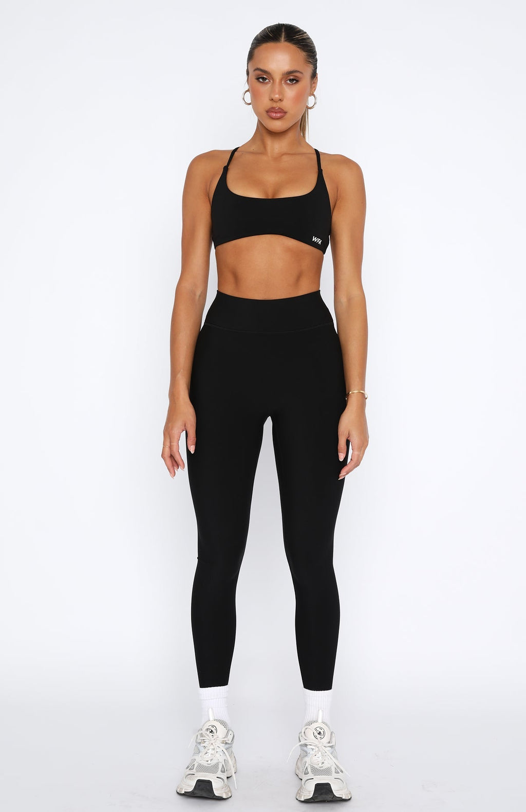 White Fox Intensity Scrunch Leggings Black