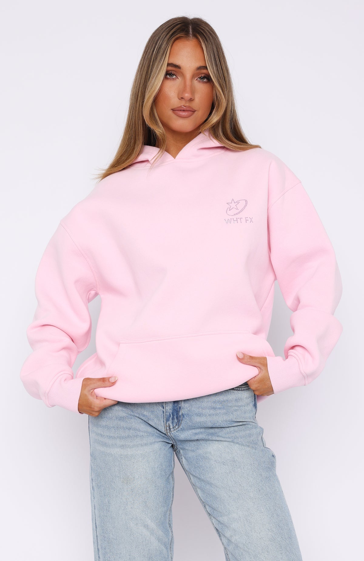 White Fox Always Shining Oversized Hoodie Posy