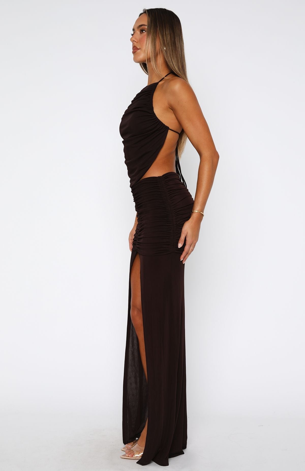 White Fox Everlasting Midi Skirt Chocolate