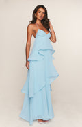 White Fox Twirl With Me Maxi Dress Baby Blue