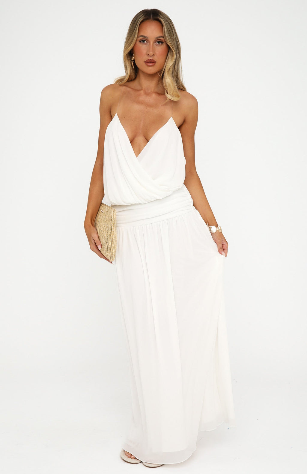 White Fox Peachy Keen Maxi Dress White