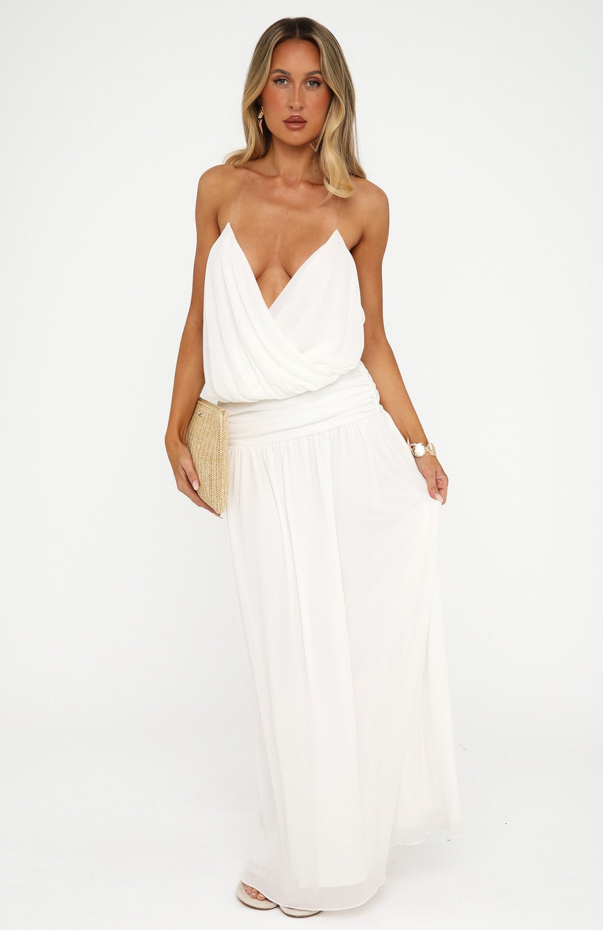 White Fox Peachy Keen Maxi Dress White