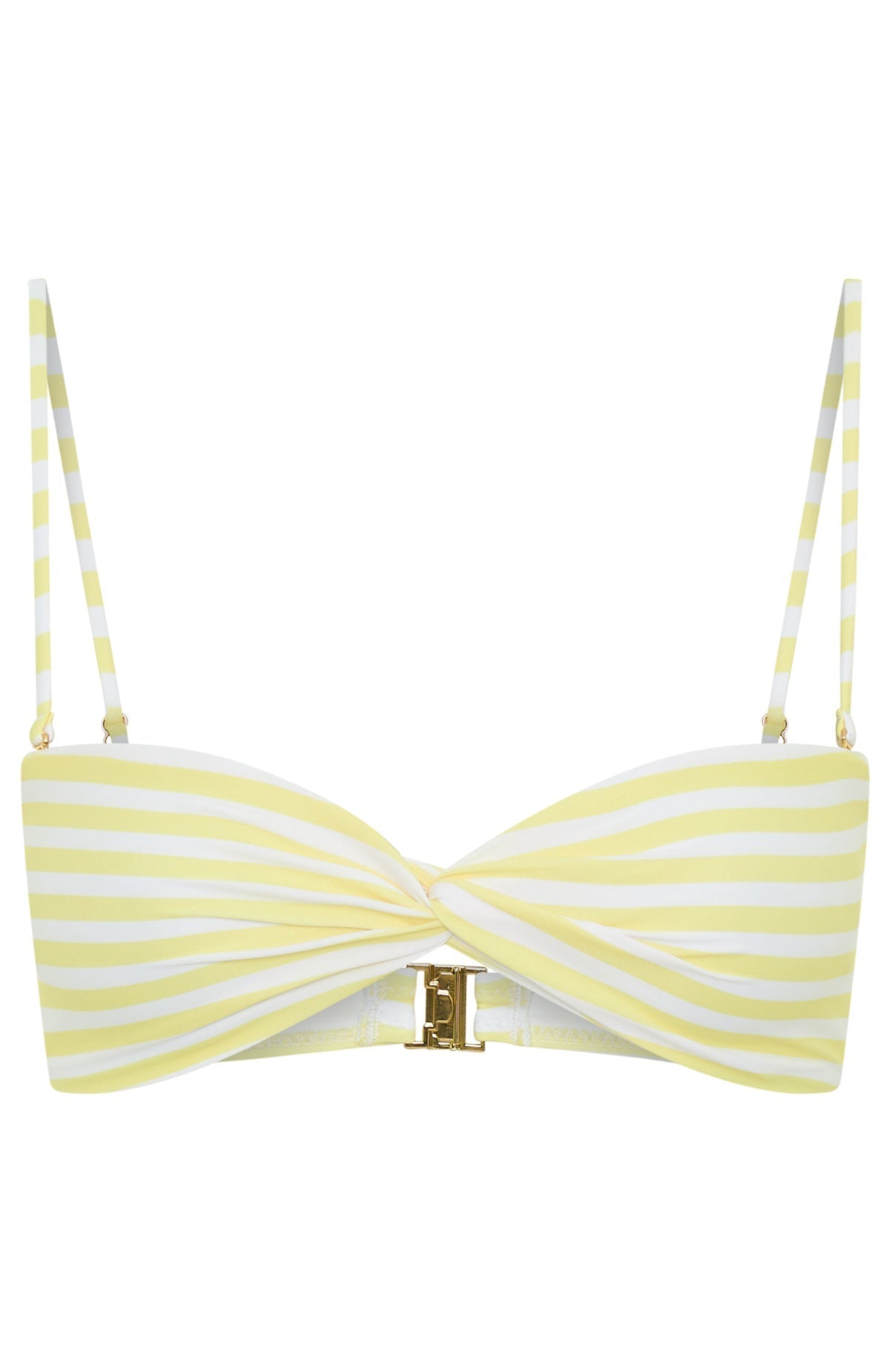 White Fox Kaya Bikini Top Lemoncello Stripe