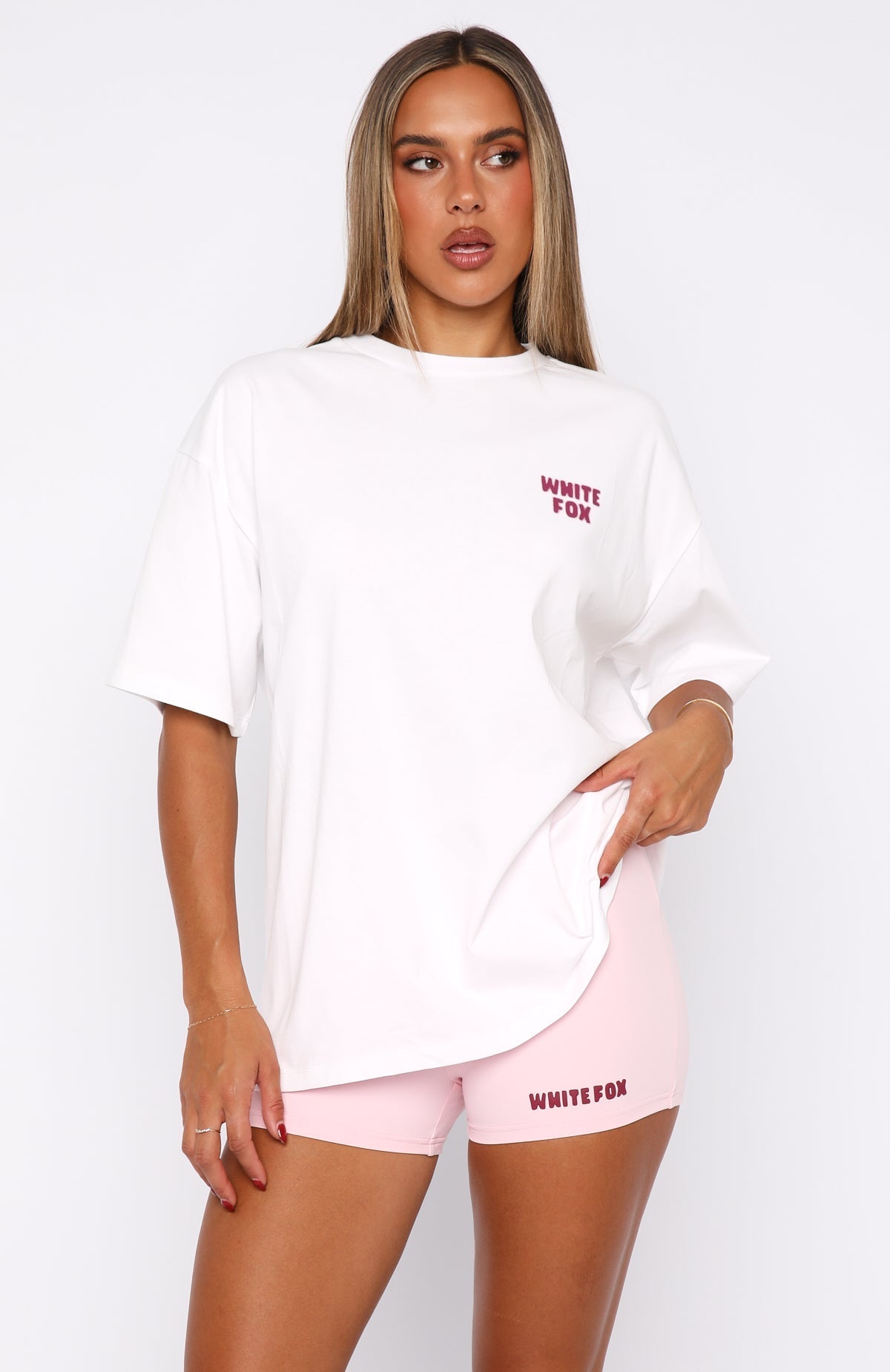 White Fox 11th Street New York Or Nowhere Oversized Tee Berry Blast