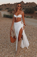 White Fox I Know It's Hard Maxi Skirt White