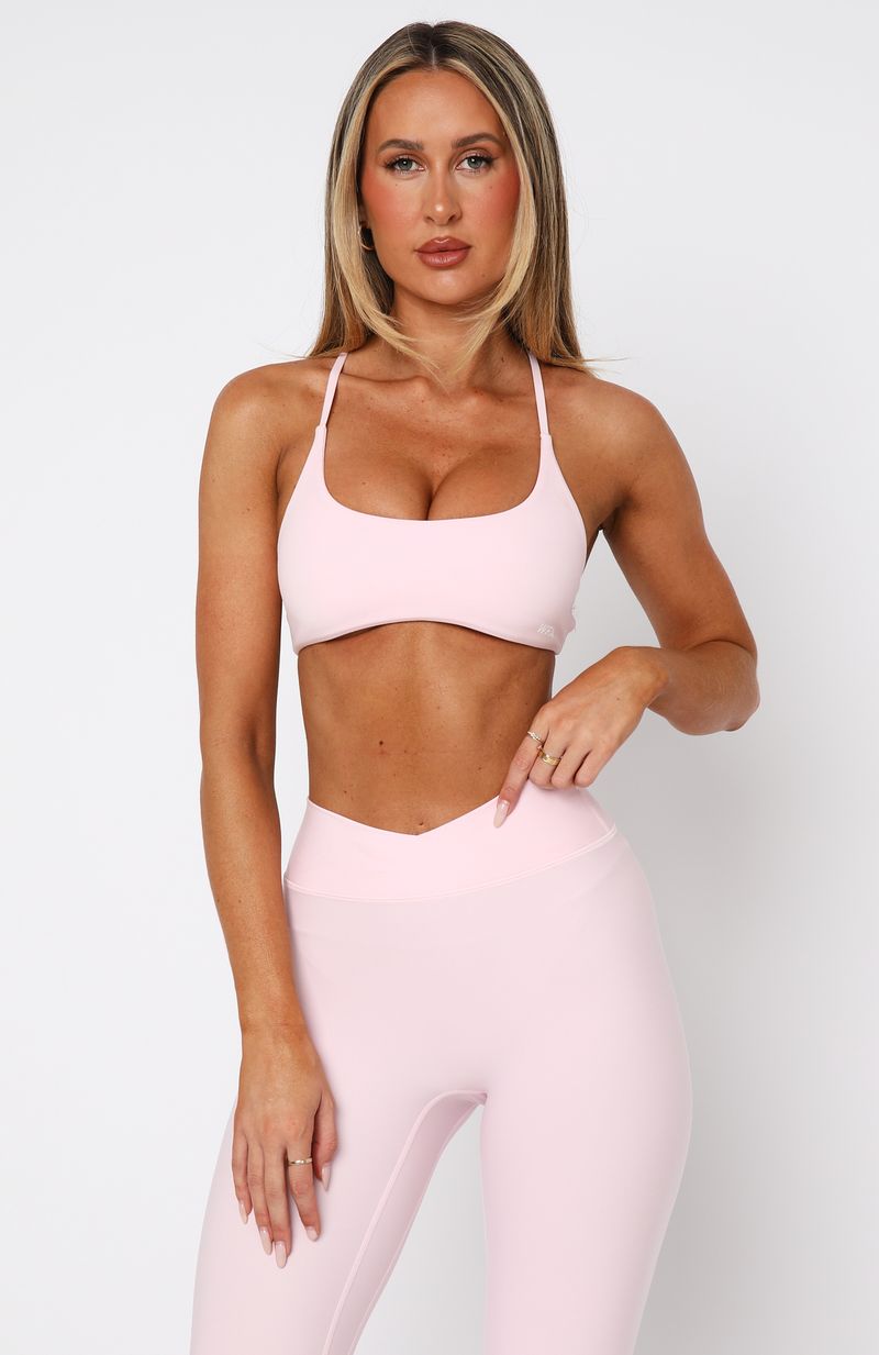 White Fox She's Healthy Sports Crop Ballet Pink